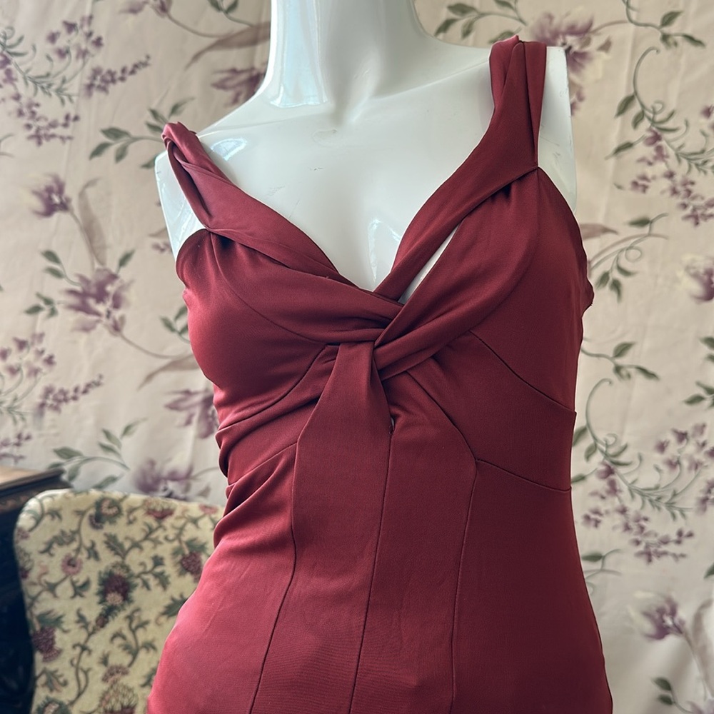 H&M satin sheen jersey Party dress Body hugging sz 2-4 XS Slim cut Mini Short